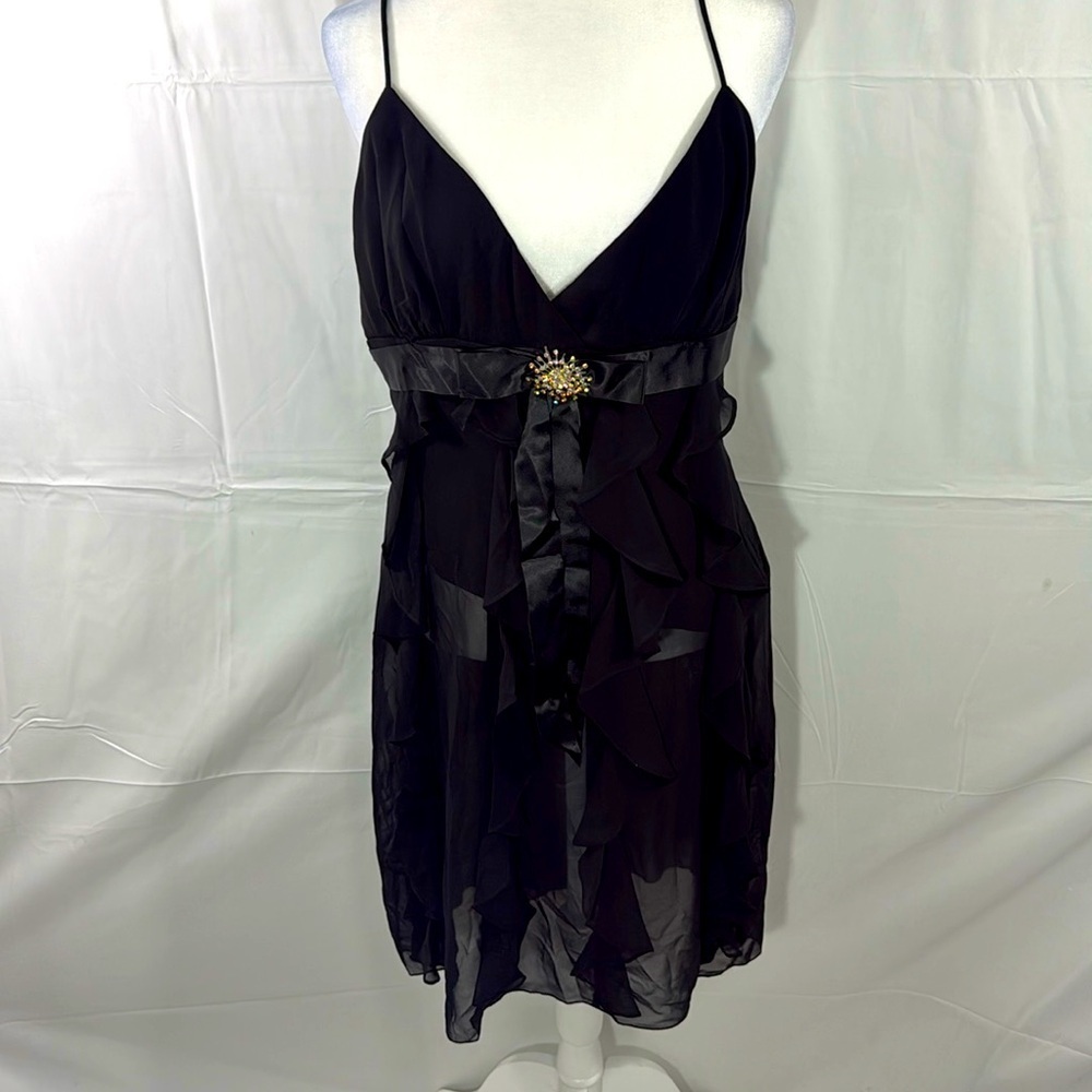 Blonde Nites Elegant Black Evening Dress Size 14 NWT